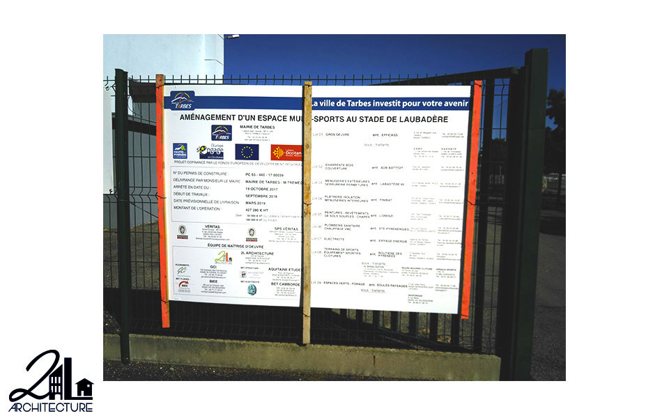 Construction et aménagement d'un complexe sportif à Tarbes par 2L Architecture
