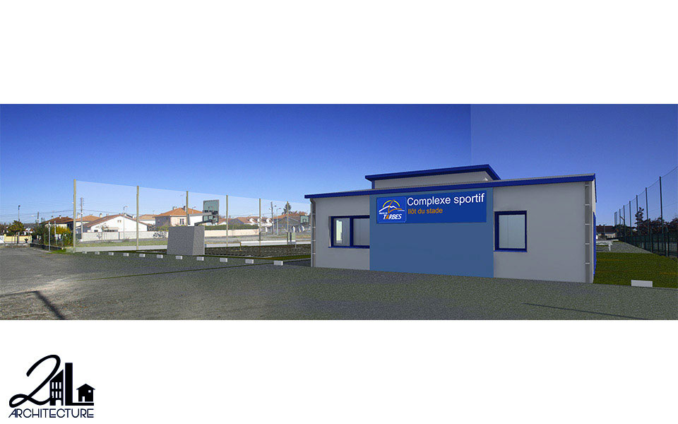 Construction et aménagement d'un complexe sportif à Tarbes par 2L Architecture