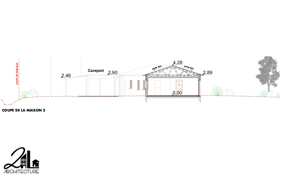 Plans pour la construction de 2 maisons individuelles
