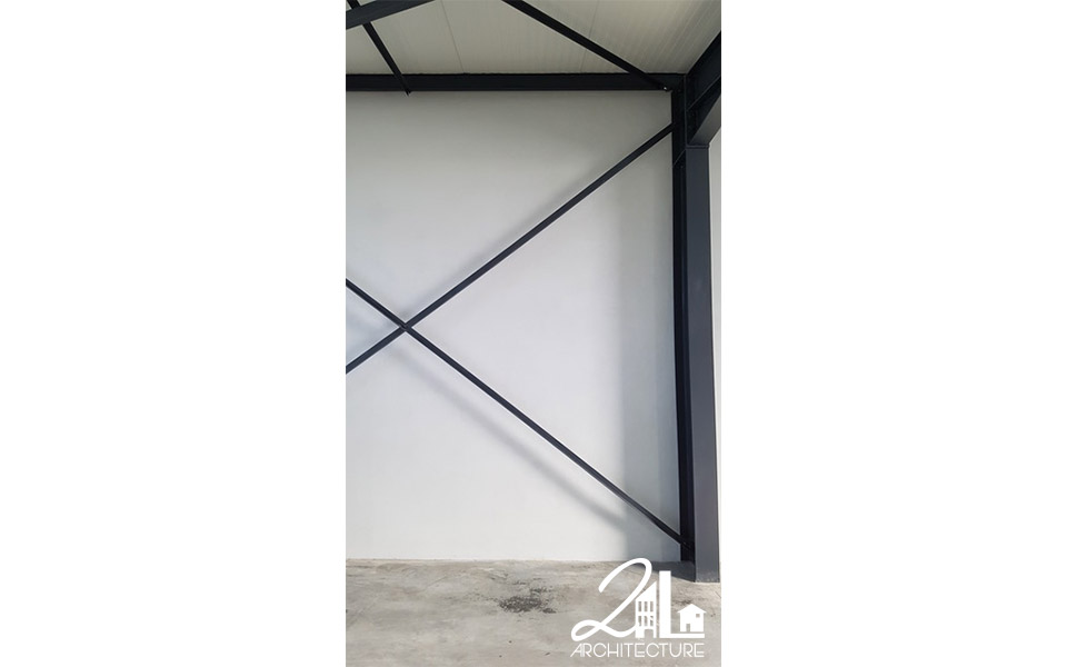 Construction de deux ateliers avec bureaux par 2L Architecture