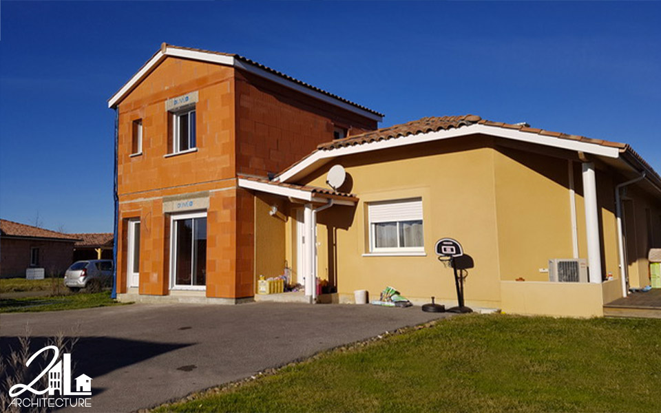 Ajout d’un étage & studio photo, dans le cadre d’une extension de maison individuelle