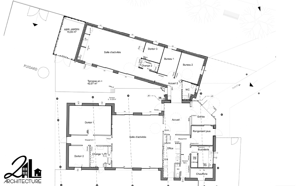Réhabilitation de la Maison de la Petite Enfance : agrandissement, réhabilitation de crèche - halte garderie