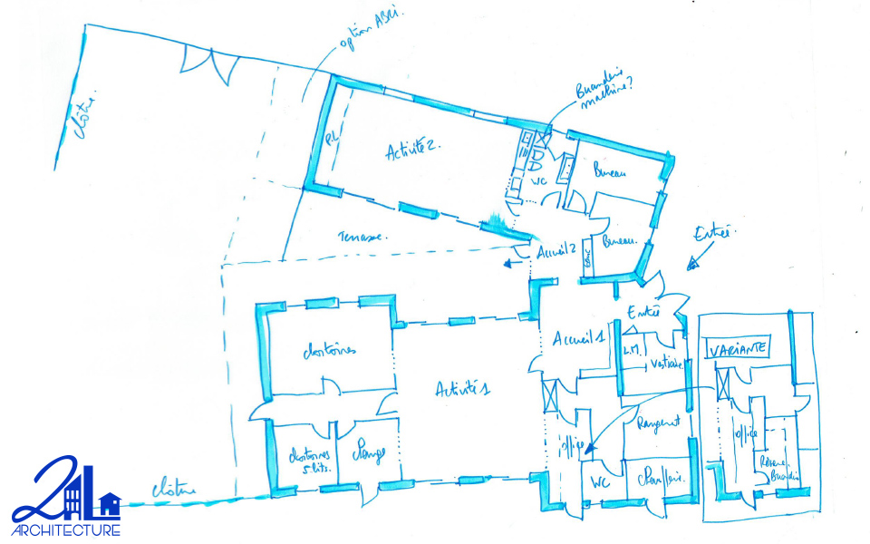 Réhabilitation de la Maison de la Petite Enfance : agrandissement, réhabilitation de crèche - halte garderie