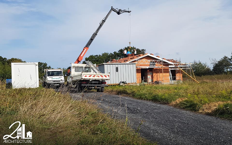 Construction d'une maison individuelle dans les Landes