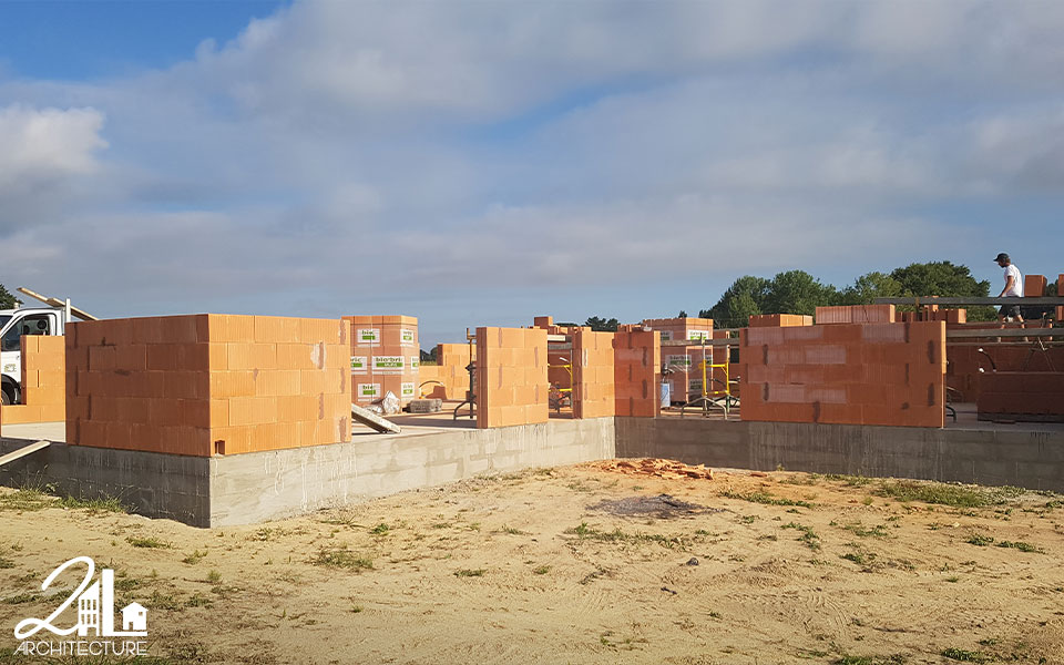 Construction d'une maison individuelle dans les Landes