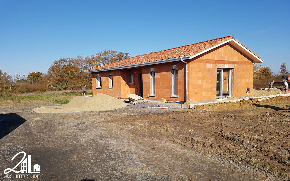 Construction d'une maison individuelle dans les Landes